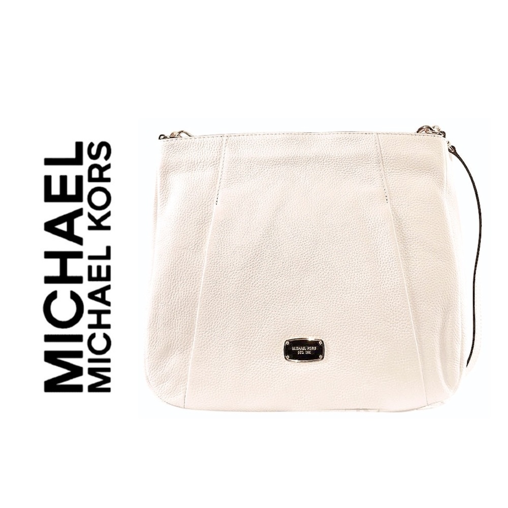 MICHAEL KORS Hallie Optic White Shoulder/Messenger/Crossbody Bag (NWOT)